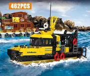 Klocki wzór LEGO ŁÓDZ MOTORÓWKA ratunkowa strażacka rybacka Hit
