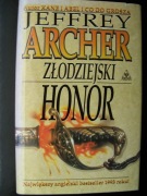Jeffrey Archer, Złodziejski honor - oprawa twarda, BDB