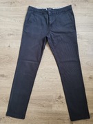 Spodnie męskie materiałowe Casual Top Secret używane niebieskie szary 33 L