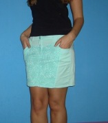 miętowa koronkowa spódnica mięta