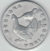 46 100 złotych 1982 Ochrona środowiska głuszec 30 mm Próba - KOPIA Alu