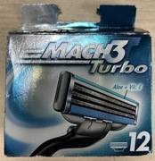 Gillette Mach3 Turbo Ostrza 12 sztuk 100% Oryginał 