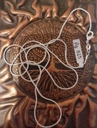 Nowy srebrny Łańcuszek srebro próby 925 splot żmijka srebro długość 70 cm 