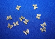 Przekładki motylki stare srebro / 10 szt