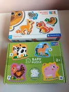 Pierwsze puzzle +2 Zwierzątka leśne Clementoni +puzzle Trefl