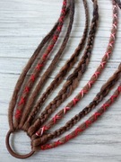 Dredy w gumce doczepy dredloki peruka warkoczyki zagęszczanie włosów treska