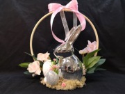 Stroik wielkanocny stojący na kole