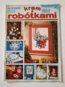 Kram z robótkami 6/2000 haft krzyżykowy, szydełko, haft Richelieu 