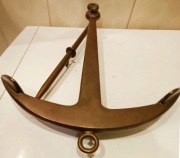 stara kotwica składana mosiężna kołatka morska flota marynistyczna Brass