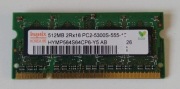 512MB 2RX16 PC2-5300S-555-12 HYMP564S64CP6-Y5 AB