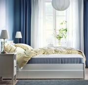 Łóżko IKEA Släkt + materac + 3 szuflady