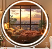 Lustro LED okrągłe 70x70 cm białe dotykowe