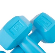 HANTLE BITUMICZNE 2x1 KG ZESTAW DO ĆWICZEŃ W DOMU HANTELKI HANKLE NIEBIESKI