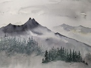 Obraz, Akwarela - Tatry,   A4