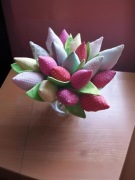 Rękodzieło - tulipany z materiału 