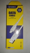 KAKU Kabel Przewód 2,8A 2m MICRO USB  biały
