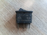 Przełącznik kołyskowy 16A 250V czarny z czerwoną dioda (43)