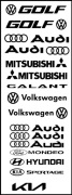 Naklejka na drzwi 2szt/1kpl Audi VW Golf Sportage