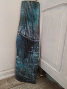 Obraz na starej desce- akryle, ręcznie malowane