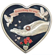 Moneta Serce Srebro Ag Heart Silver PROOF Coin Everything 4 You Walentynki 