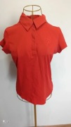 Damska Koszulka Polo Tommy Hilfiger R. M Czerwona 100% Bawełna