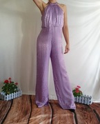 Kombinezon Damski Koktajlowy Długi Liliowy Lady Pipa L 40 M 38