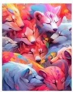 5D DIY Haft diamentowy Lisy