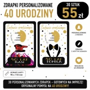 Zdrapka Urodzinowa Personalizowana – Prezent 40 lat dla NIEJ i dla NIEGO