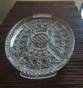 duża patera półmisek 36cm kryształowa jak nowa PRL