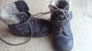 Bartek r. 22 Trzewiki ocieplane kozaki skóra 14cm
