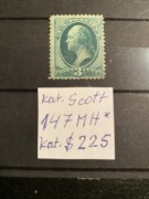 USA Scott 147 MH* kat. $225