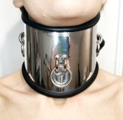 Collar typu posture obroża skóra naturalna rękodzieło BDSM bondage