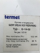 Piec gazowy termet g 19-02