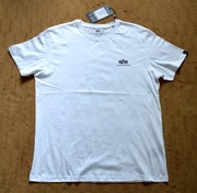Koszulka Alpha Industries Small Logo Basic t-shirt  L biała, NOWA Z METKĄ 