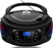 Klim Boombox B4 radio CD/MP3 Bluetooth AUX USB – czarny