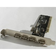 Karta PCI- 4X USB-A + 1X USB-A Wewnętrzny