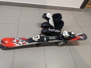 Zestaw dziecko 3-5 lat narty 90cm wiazania buty 195mm