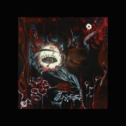 Obraz (abstrakcja) malowany farbami akrylowymi