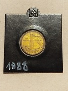 Moneta Barbados 5 centów 1988
