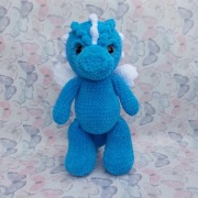 piękny smok niebieski 