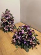 Stroik na grób, kompozycja na cmentarz wiązanka z wazonem, zestaw ST18k