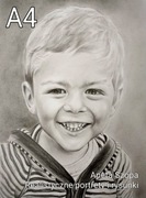 Portret ze zdjęcia  A4, 1 osoba, ołówkiem