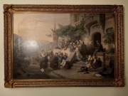 Obraz olejny na płótnie "Powstańcy na emigracji" 