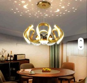 Nowoczesny Żyrandol Wiszący LED ZŁOTY