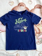 Granatowa bawełniana bluzka 104 auto cars ciężarówka samochód