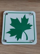 Zielony listek - młody kierowca, na przyssawkach