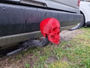 Nakładka Na Hak Holowniczy Osłona Czaszka Red