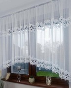 Firanka z etaminy w łuk z gipiurą 200 x 150 cm