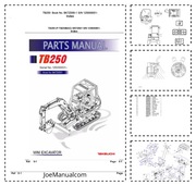 Takeuchi TB250 Excavator Parts Manual Katalog Cześci schematy budowy