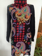 Sukienka tunika bluzka z golfem bawełna